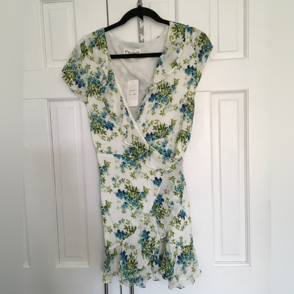 NWT 1st Sight Floral Wrap Dress Size S